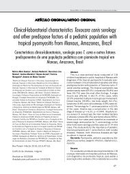 Clinical-laboratorial characteristics Toxocara canis serology and ...