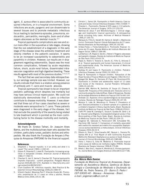 Clinical-laboratorial characteristics Toxocara canis serology and ...