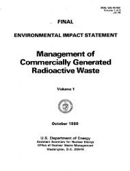 Management of Commercially Generated Radioactive Waste - U.S. ...