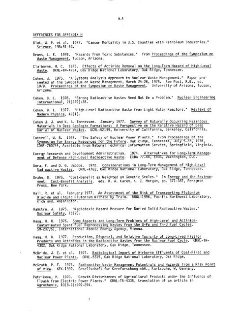 Management of Commercially Generated Radioactive Waste - U.S. ...