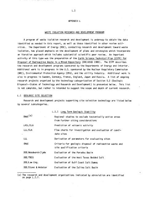 Management of Commercially Generated Radioactive Waste - U.S. ...