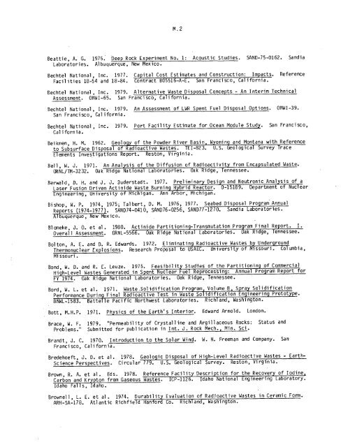 Management of Commercially Generated Radioactive Waste - U.S. ...