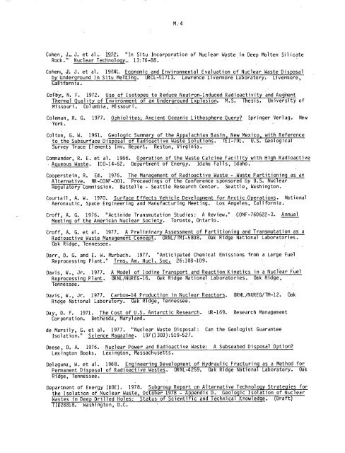 Management of Commercially Generated Radioactive Waste - U.S. ...