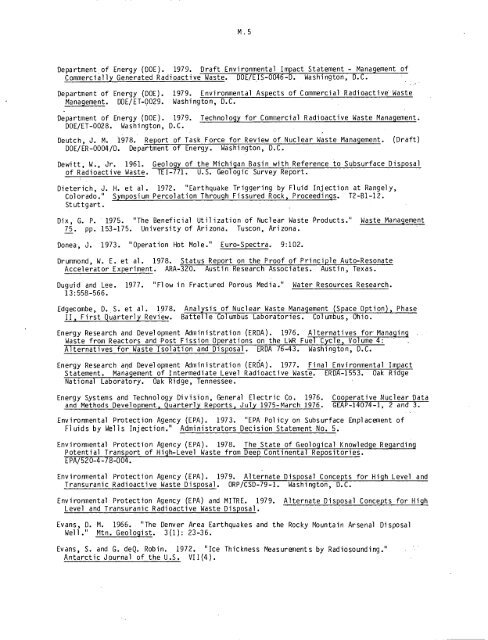 Management of Commercially Generated Radioactive Waste - U.S. ...