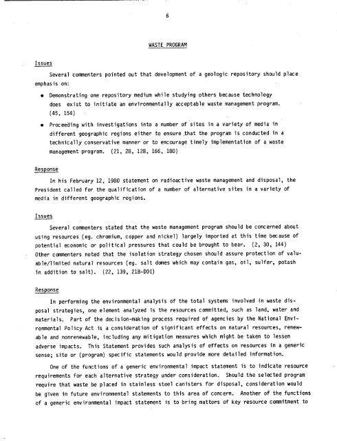 Management of Commercially Generated Radioactive Waste - U.S. ...