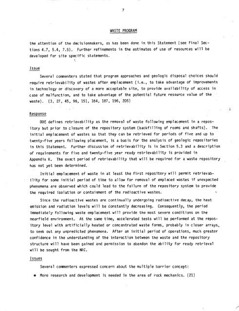 Management of Commercially Generated Radioactive Waste - U.S. ...