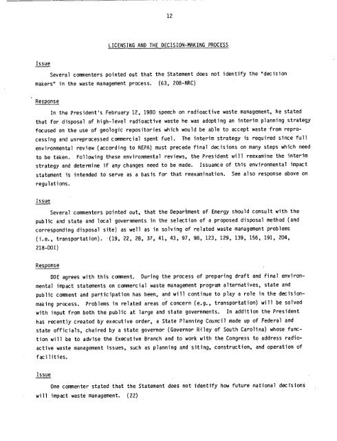 Management of Commercially Generated Radioactive Waste - U.S. ...