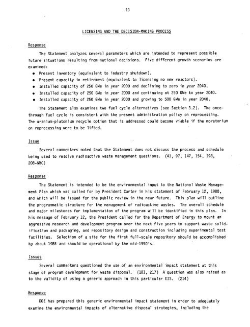 Management of Commercially Generated Radioactive Waste - U.S. ...