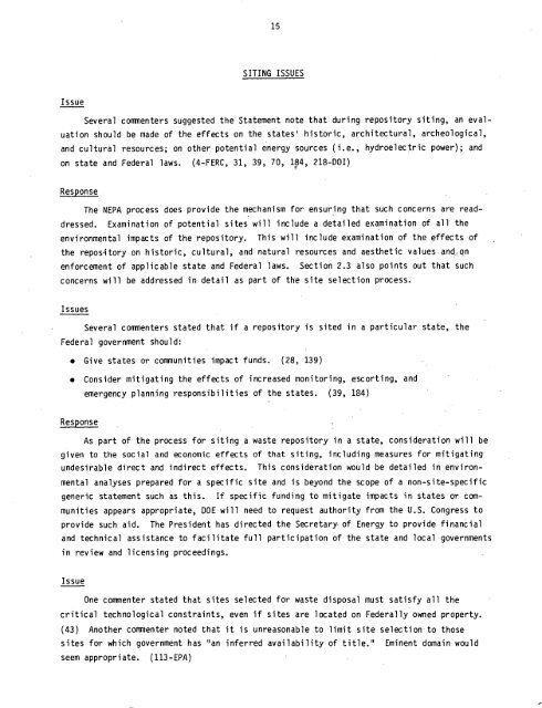 Management of Commercially Generated Radioactive Waste - U.S. ...