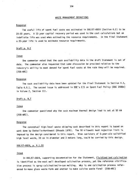 Management of Commercially Generated Radioactive Waste - U.S. ...