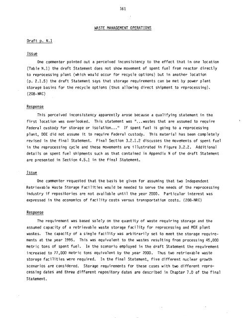 Management of Commercially Generated Radioactive Waste - U.S. ...