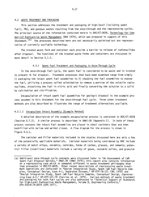 Management of Commercially Generated Radioactive Waste - U.S. ...