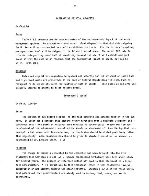 Management of Commercially Generated Radioactive Waste - U.S. ...