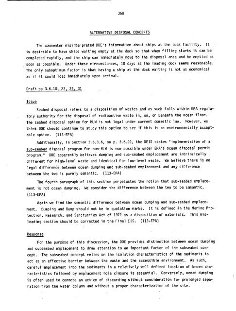 Management of Commercially Generated Radioactive Waste - U.S. ...