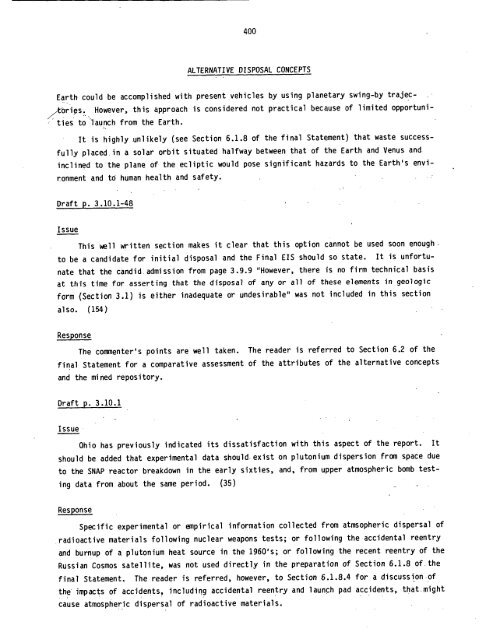 Management of Commercially Generated Radioactive Waste - U.S. ...