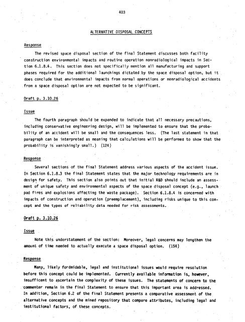 Management of Commercially Generated Radioactive Waste - U.S. ...