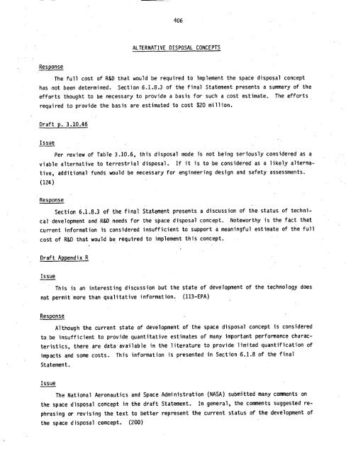 Management of Commercially Generated Radioactive Waste - U.S. ...