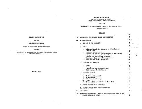 Management of Commercially Generated Radioactive Waste - U.S. ...