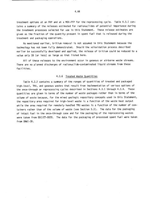 Management of Commercially Generated Radioactive Waste - U.S. ...