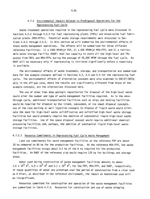 Management of Commercially Generated Radioactive Waste - U.S. ...