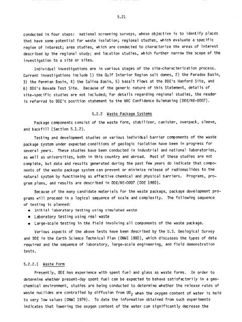 Management of Commercially Generated Radioactive Waste - U.S. ...