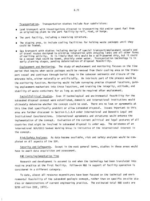 Management of Commercially Generated Radioactive Waste - U.S. ...