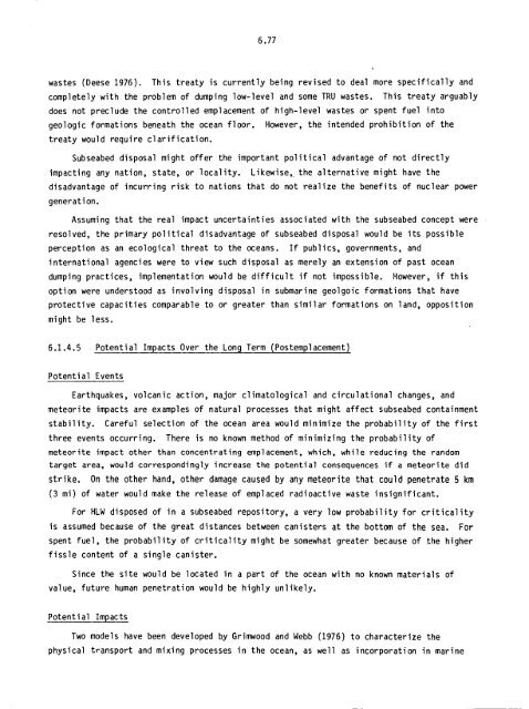 Management of Commercially Generated Radioactive Waste - U.S. ...