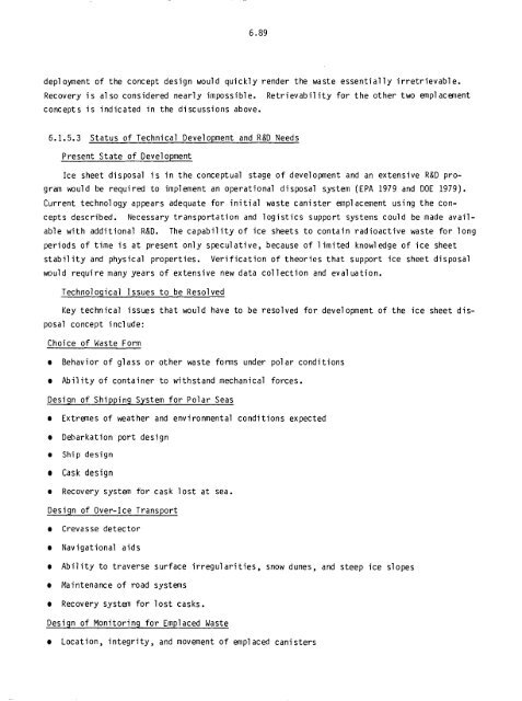 Management of Commercially Generated Radioactive Waste - U.S. ...