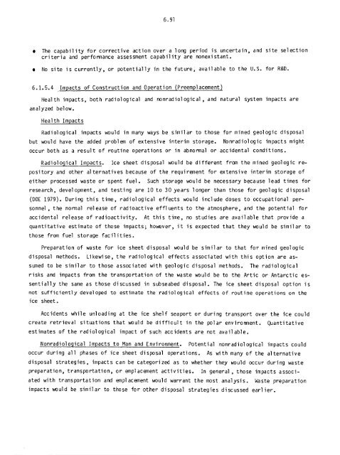 Management of Commercially Generated Radioactive Waste - U.S. ...