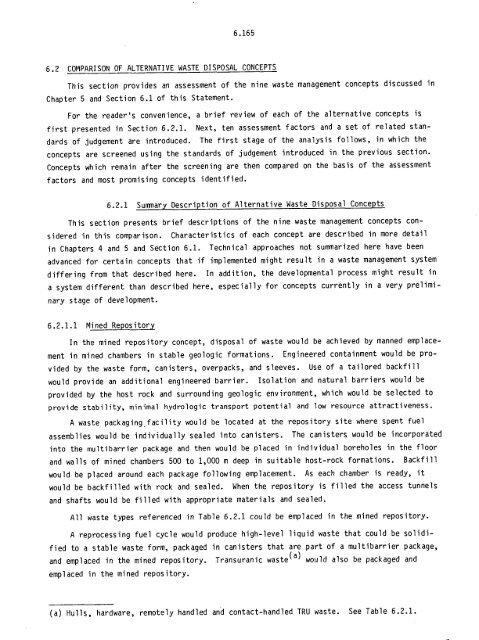 Management of Commercially Generated Radioactive Waste - U.S. ...