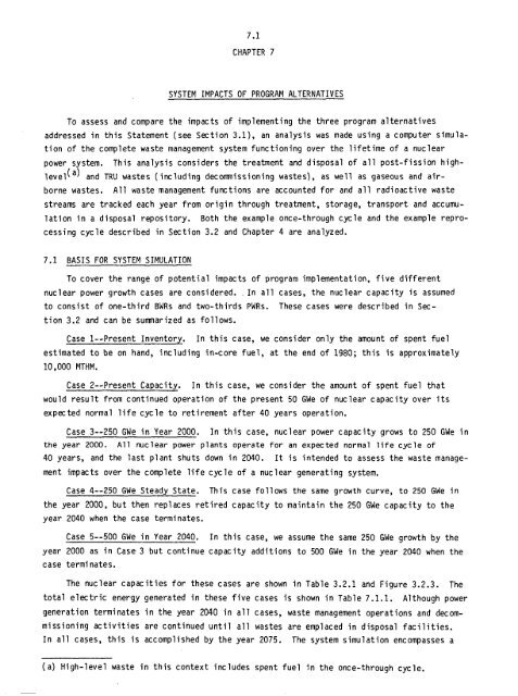 Management of Commercially Generated Radioactive Waste - U.S. ...