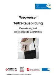 Wegweiser Teilzeitausbildung - CJD Bonn