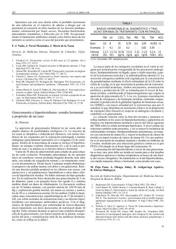 Ginecomastia e hipertiroidismo: estudio hormonal a propósito de un ...