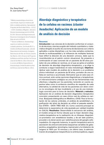 Abordaje diagnóstico y terapéutico de la cefalea en racimos (cluster ...