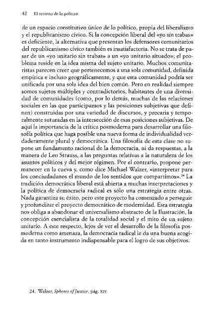 El retorno de lo politico - Facultad de Periodismo y Comunicación ...