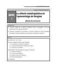 La reflexió metalingüística en l'aprenentatge de ... - 2CASVINBEN