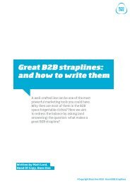 Great B2B straplines: and how to write them