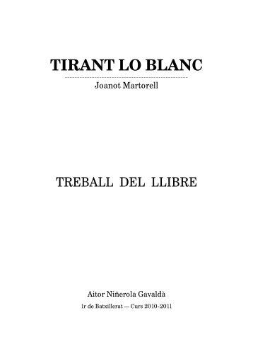 Tirant lo Blanc — Joanot Martorell - Aitor Niñerola