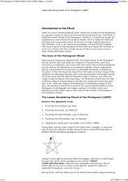 Golden Dawn Lesser Banishing Ritual of the Pentagram
