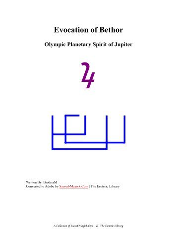 Evocation of Bethor By BrotherM - Sacred Magick