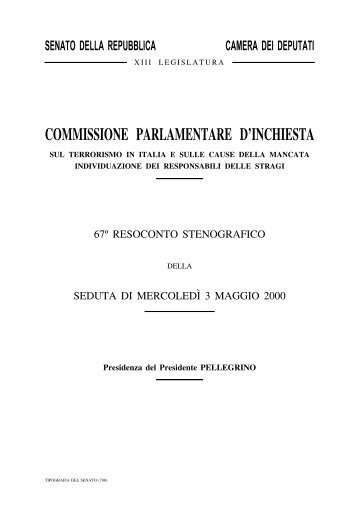 commissione parlamentare d'inchiesta - Senato della Repubblica