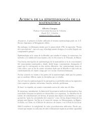 ACERCA DE LA EPISTEMOLOGÍA DE LA MATEM´ATICA - Sector ...