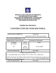 CONSTRUCCIÓN DE TESIS DOCTORAL - Human.ula.ve - ULA