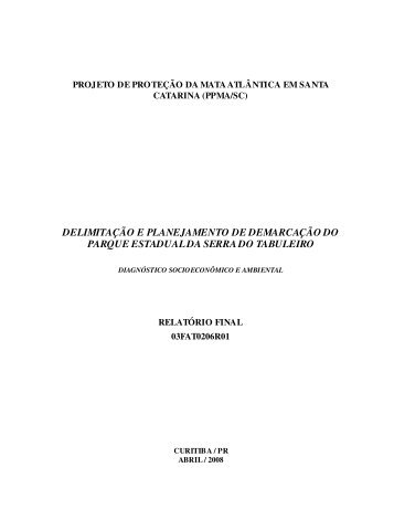 Relatório sócio ambiental - Fatma - Governo do Estado de Santa ...