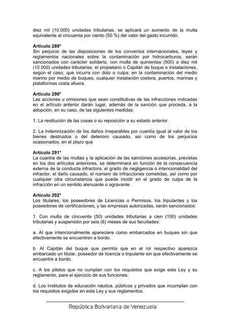 Ley General de Marinas y Actividades Conexas - OCAMAR
