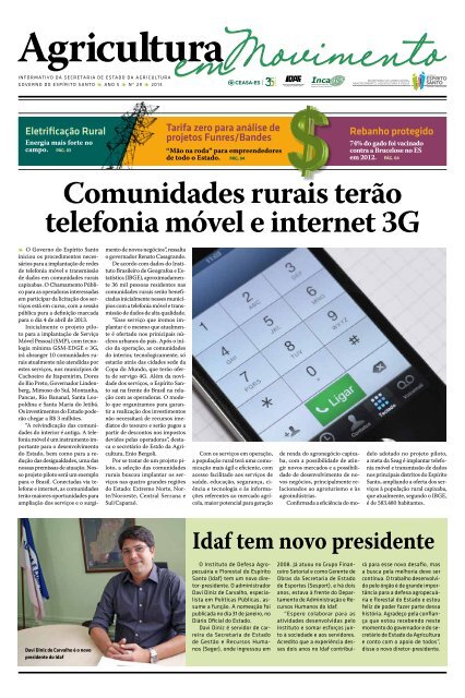 Comunidades rurais terão telefonia móvel e internet 3G Idaf ... - Seag
