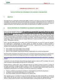 Página 1 / 2 COMUNICADO TÉCNICO Nº 01 - 2011 ... - Cemig