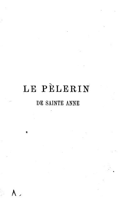 Le pèlerin de Sainte-Anne / P. LeMay