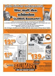 ENTFÄLLT FÜR XXX! - Globus Baumarkt
