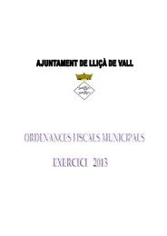 Ordenances Fiscals 2013 - Ajuntament de Lliçà de Vall